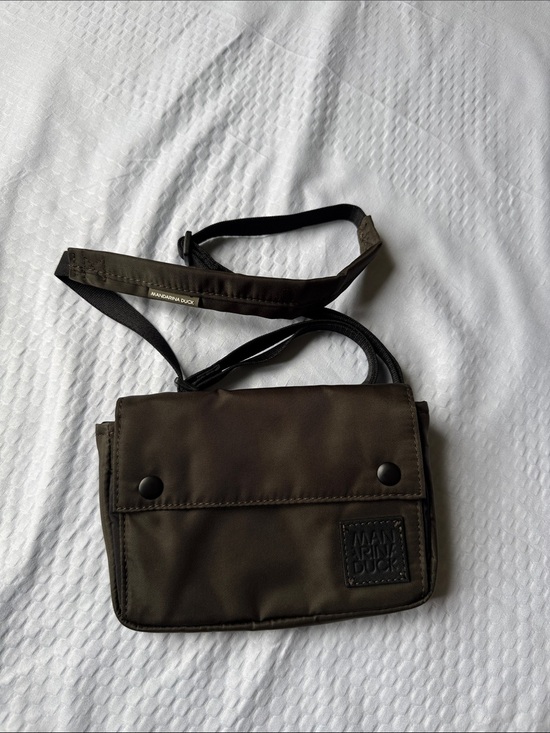 Mandarina Duck Handbags - MANDARINA DUCK Olive Green Crossbody Bag with Adjustable Black Strap✨